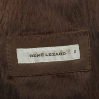 René Lezard Cappotto in pelle con fodera in pelliccia