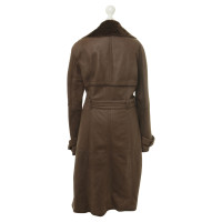 René Lezard Leather coat with fur lining