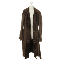 René Lezard Leather coat with fur lining
