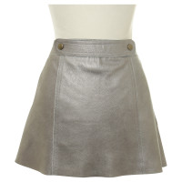 Chloé Leather skirt in silver