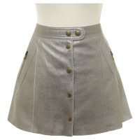 Chloé Leather skirt in silver