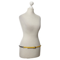 Bottega Veneta Cintura in pelle nel colore giallo con catena nera
