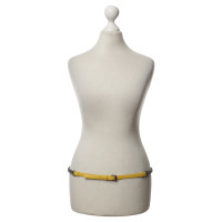 Bottega Veneta Cintura in pelle nel colore giallo con catena nera