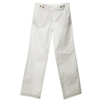 René Lezard Cotton trouser in white