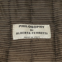 Philosophy Di Alberta Ferretti Lederen jas in Brown