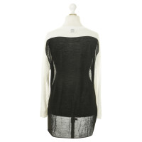 Rodier Lightweight Cardigan in black and white