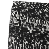 Donna Karan Pantaloni di cotone in bianco e nero