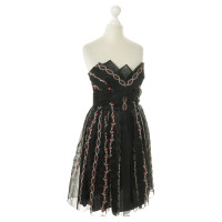 Anna Sui Corsage de robe en noir/rouge