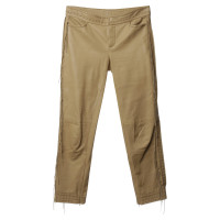 Alexander McQueen Pantalon en cuir avec des franges