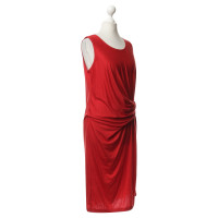 Dkny Rotes Kleid mit Knotendetail