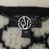 Armani Jeans Strickjacke in Schwarz/Weiß