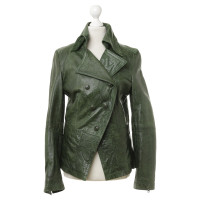 Drykorn Leather jacket in green