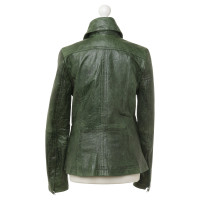 Drykorn Leather jacket in green