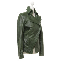 Drykorn Lederen jas in het groen