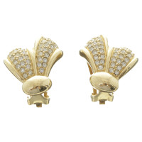Christian Dior Boucles d'oreilles clip avec garniture de gem