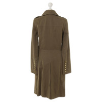 Dimitri Green coat with gold buttons