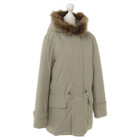 Iq Berlin Green down coat with fur 