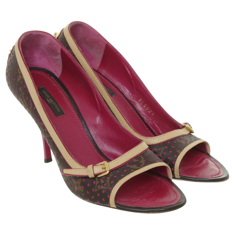 Louis Vuitton Peep-toes from monogram of canvas - Buy Second hand Louis Vuitton Peep-toes from ...