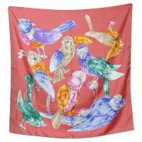 Swarovski Silk scarf with a bird motif