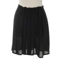 Ann Demeulemeester Silk Rok in zwart