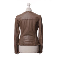 Set  Light brown leather jacket
