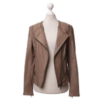 Set  Light brown leather jacket