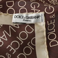 Dolce & Gabbana Sciarpa in seta con logo stampato