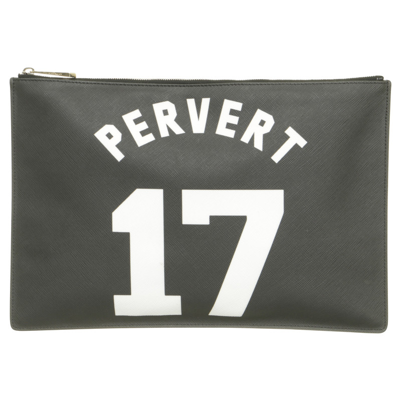 Givenchy clutch avec motif de typographie