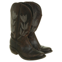 Golden Goose Bruinleren cowboy boots 