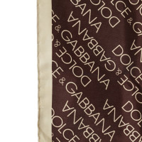 Dolce & Gabbana Sciarpa in seta con logo stampato
