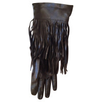 Max Mara Leather gloves with fringe