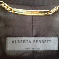 Alberta Ferretti Zwarte wollen jas