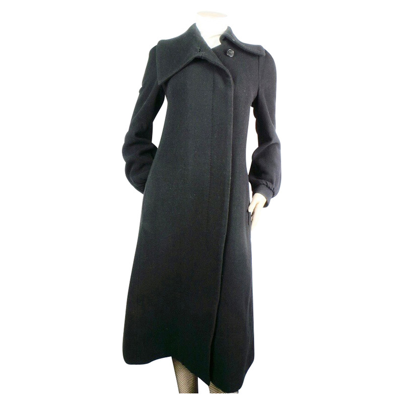 Dries Van Noten black wool coat