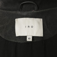 Iro Lederen jas in zwart 