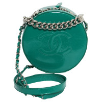 Chanel Round as Earth Crossbody Bag Patent leather in Turquoise