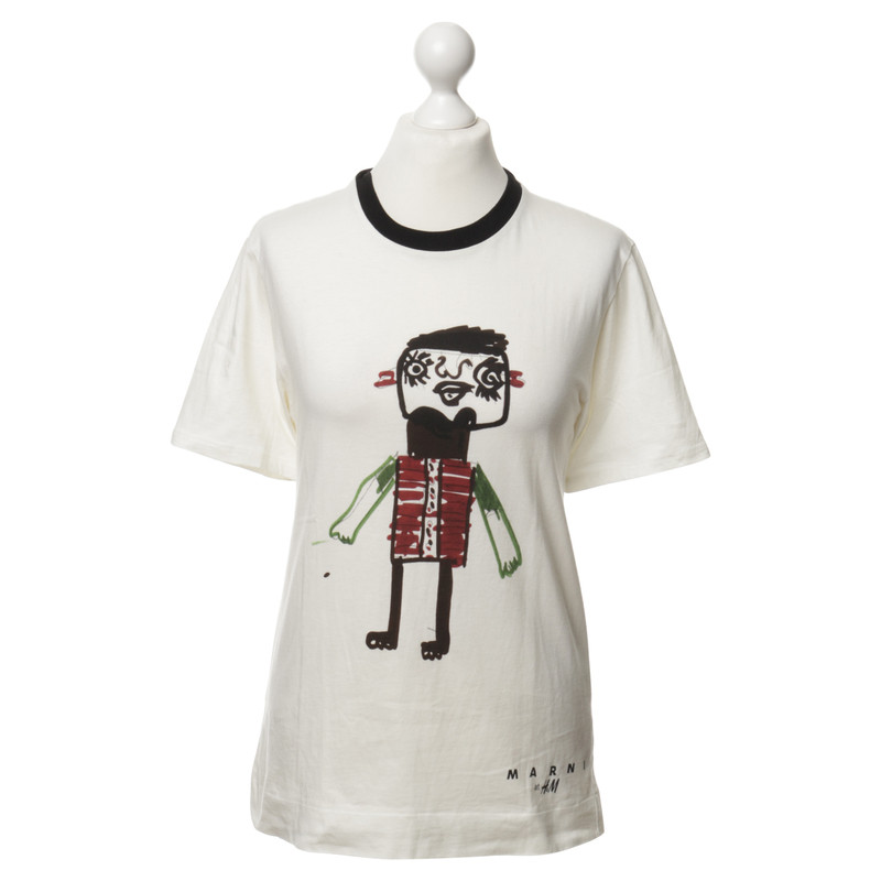 Marni For H&M T-Shirt in gebroken wit 