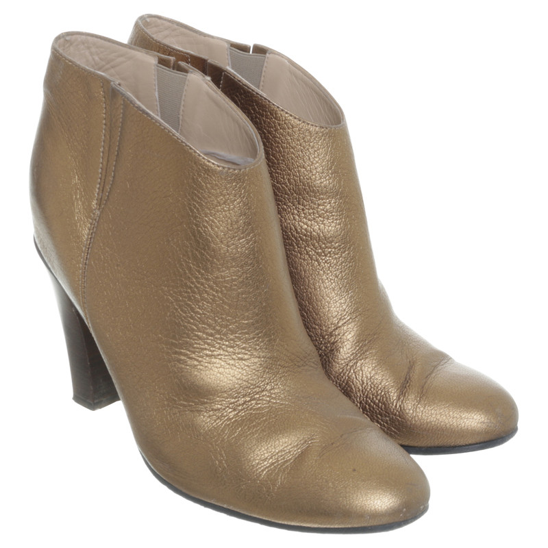 Golden Goose Ankle Boots in Gold-Metallic