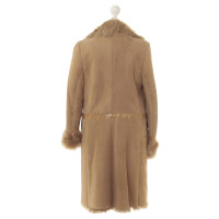 Karl Donoghue Suede coat with fur lining