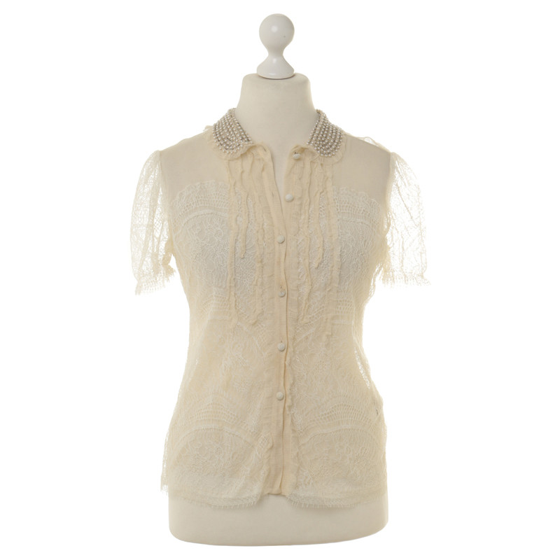 Blumarine Kant blouse met beaded trim
