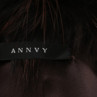 Andere Marke Annvy - Lederweste mit Pelzbesatz