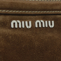 Miu Miu Braune Handtasche aus Wildleder