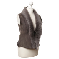 Furry Suede leather vest