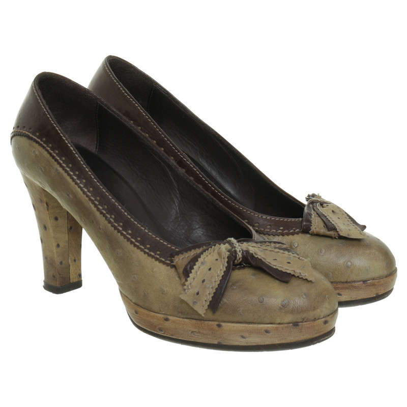 Henry Beguelin Pumps ostrich leather