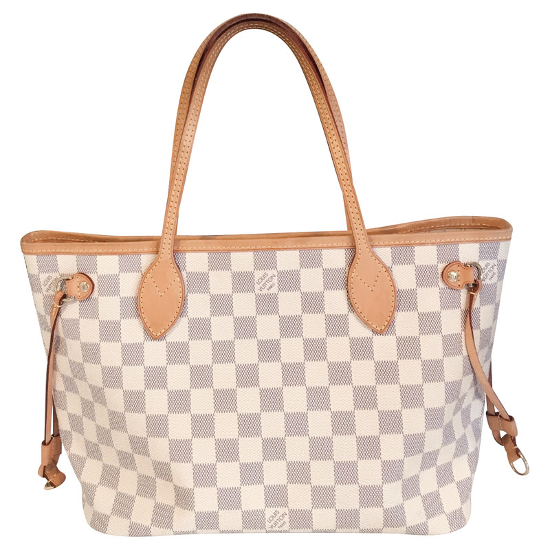 Louis Vuitton Tasche &quot;Neverfull PM&quot; in Damier Azur - Second Hand Louis Vuitton Tasche &quot;Neverfull ...