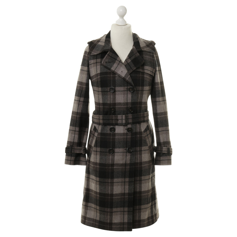 Turnover Cappotto con pattern plaid