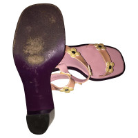 Louis Vuitton Pink patent leather mules