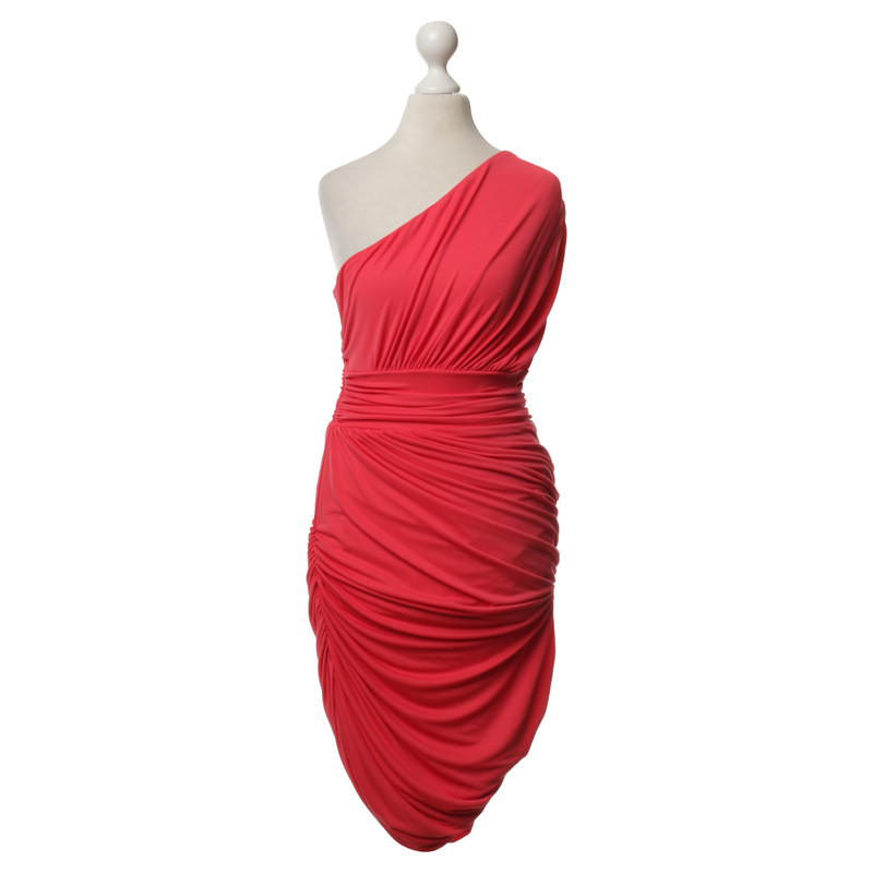 Halston Heritage Une épaule robe en rouge
