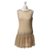 Red Valentino Tulle dress with beaded trim