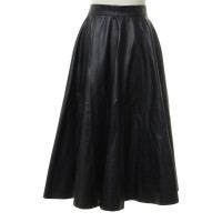 Barre Noire Leather circle skirt