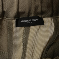 Michalsky Pantaloni di seta in color kaki